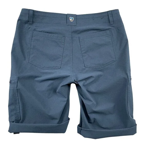 Kuhl Cargo Shorts Womens 6 Horizon Blue Hiking Outdoor Roll Up - Picture 3 of 10